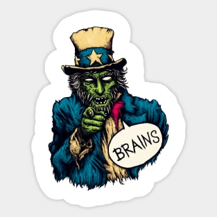 Brains Sticker